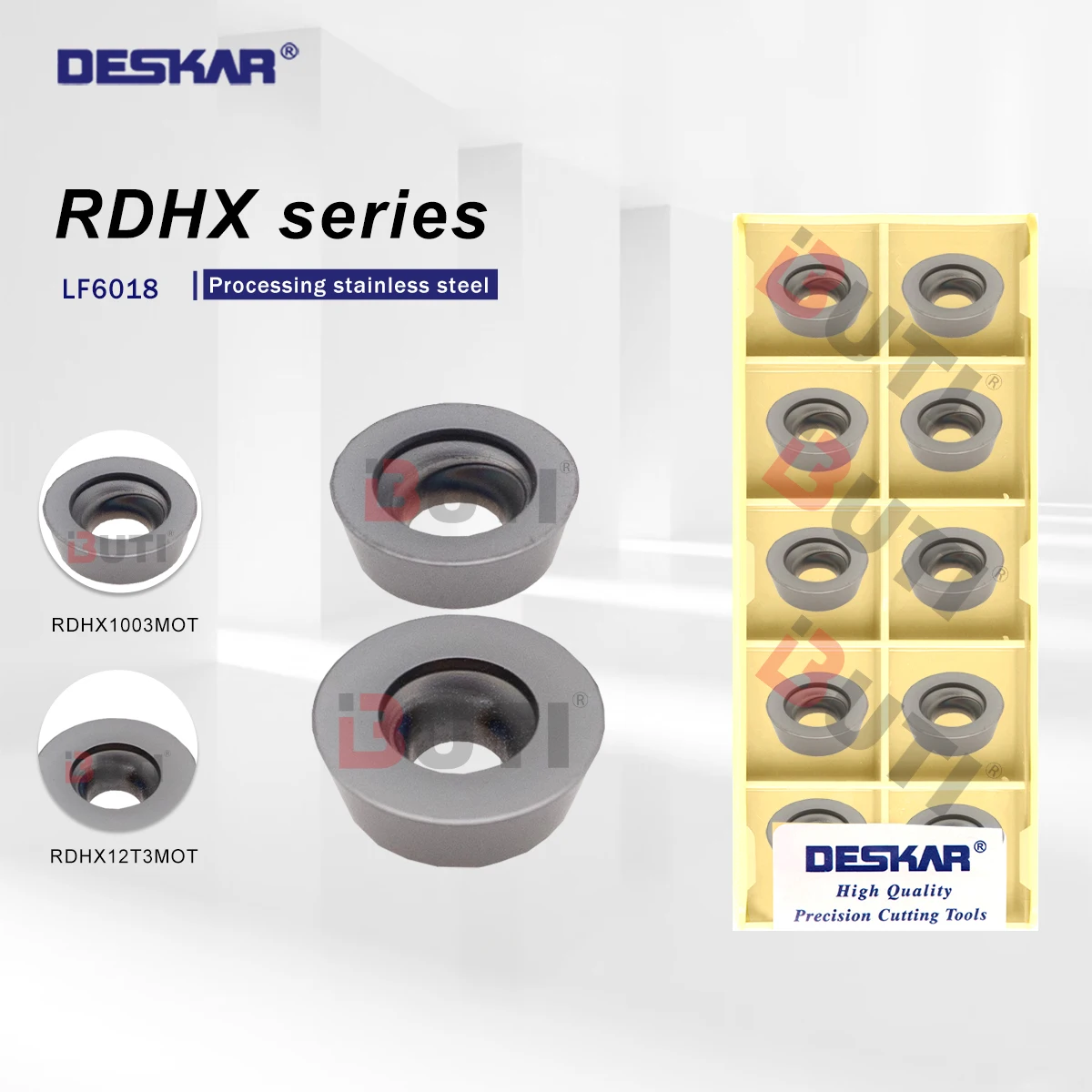 DESKAR 100% Original RDHX12T3MOT RDHX1003MOT LF6018 Stainless Steel Milling Blade CNC Lathe Millings Tools Alloy Material Blades
DESKAR 100% Original RDHX12T3MOT RDHX1003MOT LF6018 Stainless Steel Milling Blade CNC Lathe Millings Tools Alloy Material Blades