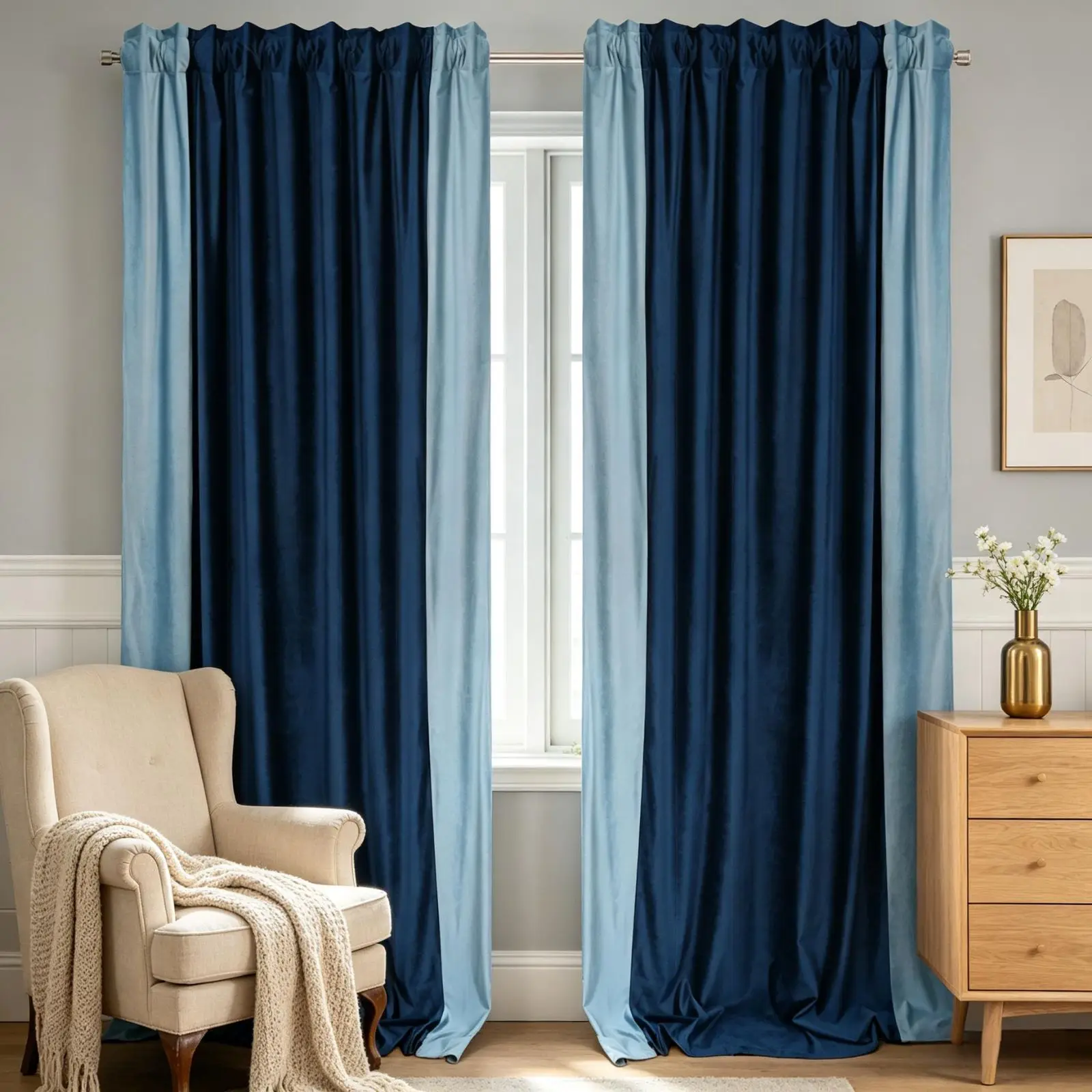 1PC Color Block Spliced Blackout Curtain, European Minimalist, Thick Soft Fabric, Private Protection, Modern Home Decoration
1PC Color Block Spliced Blackout Curtain, European Minimalist, Thick Soft Fabric, Private Protection, Modern Home Decoration