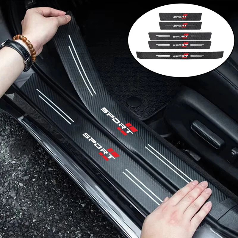 Five-piece set of car door sill strips,Carbon fiber pattern pedal protector,Decorative threshold strip stickers
Five-piece set of car door sill strips,Carbon fiber pattern pedal protector,Decorative threshold strip stickers