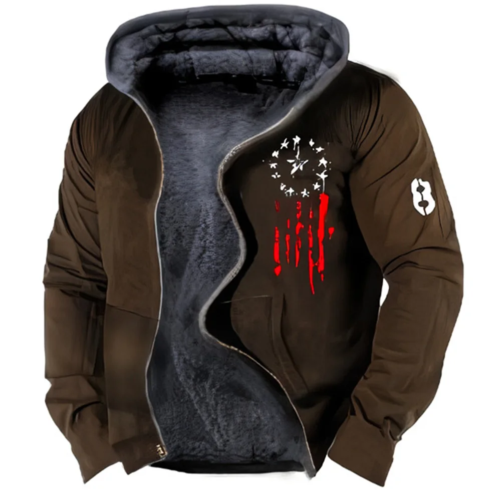 Winter Men's Zip-up Hoodies Fleece Coat Jackets ArmyGreen 3D Print Man Outerwear Streetwear Long Sleeve Cardigan Hooded
Winter Men's Zip-up Hoodies Fleece Coat Jackets ArmyGreen 3D Print Man Outerwear Streetwear Long Sleeve Cardigan Hooded