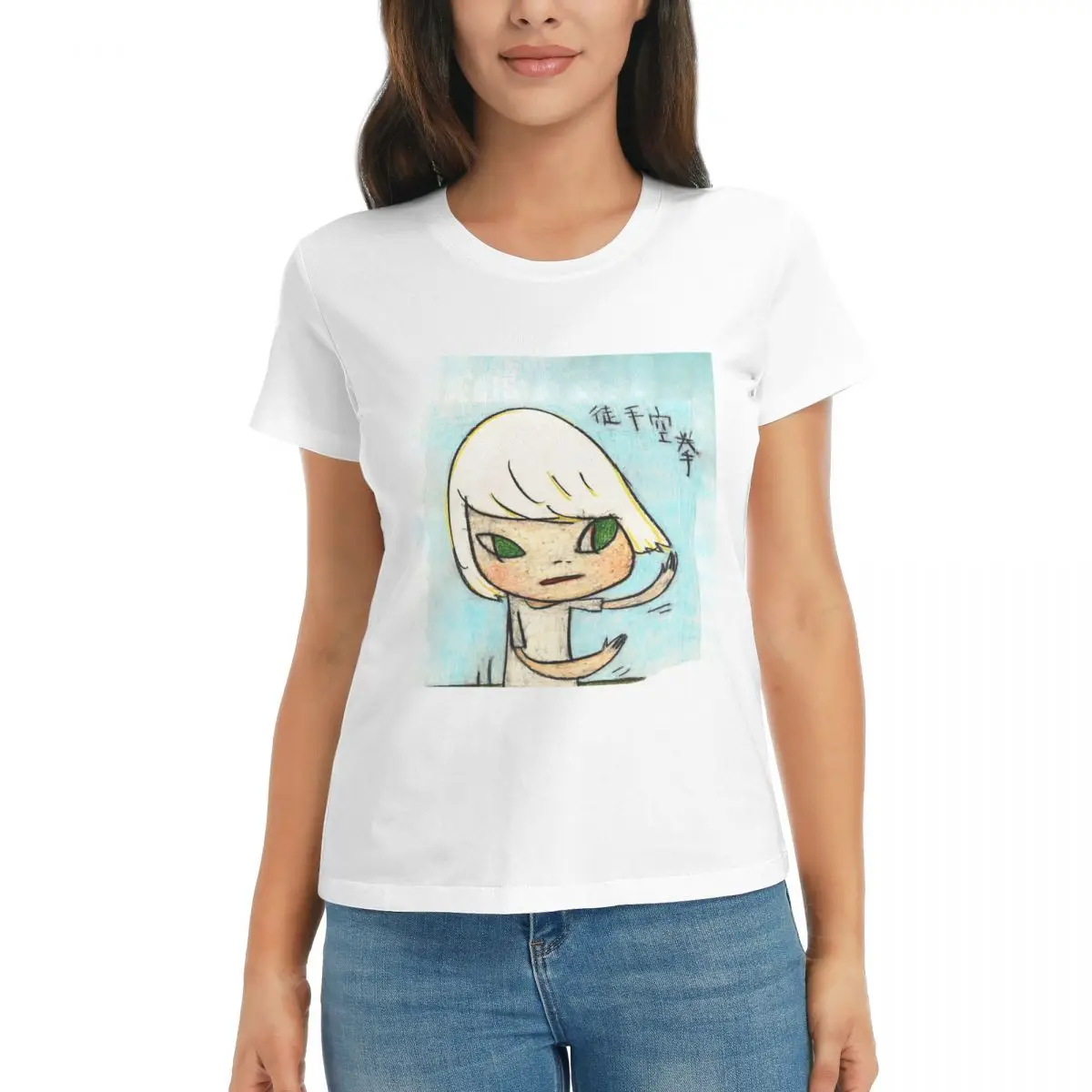 Женская футболка с принтом в стиле Yoshitomo Nara Gypsy Song, летняя, с коротким рукавом, круглым вырезом, хлопковая, уличная одежда
Женская футболка с принтом в стиле Yoshitomo Nara Gypsy Song, летняя, с коротким рукавом, круглым вырезом, хлопковая, уличная одежда