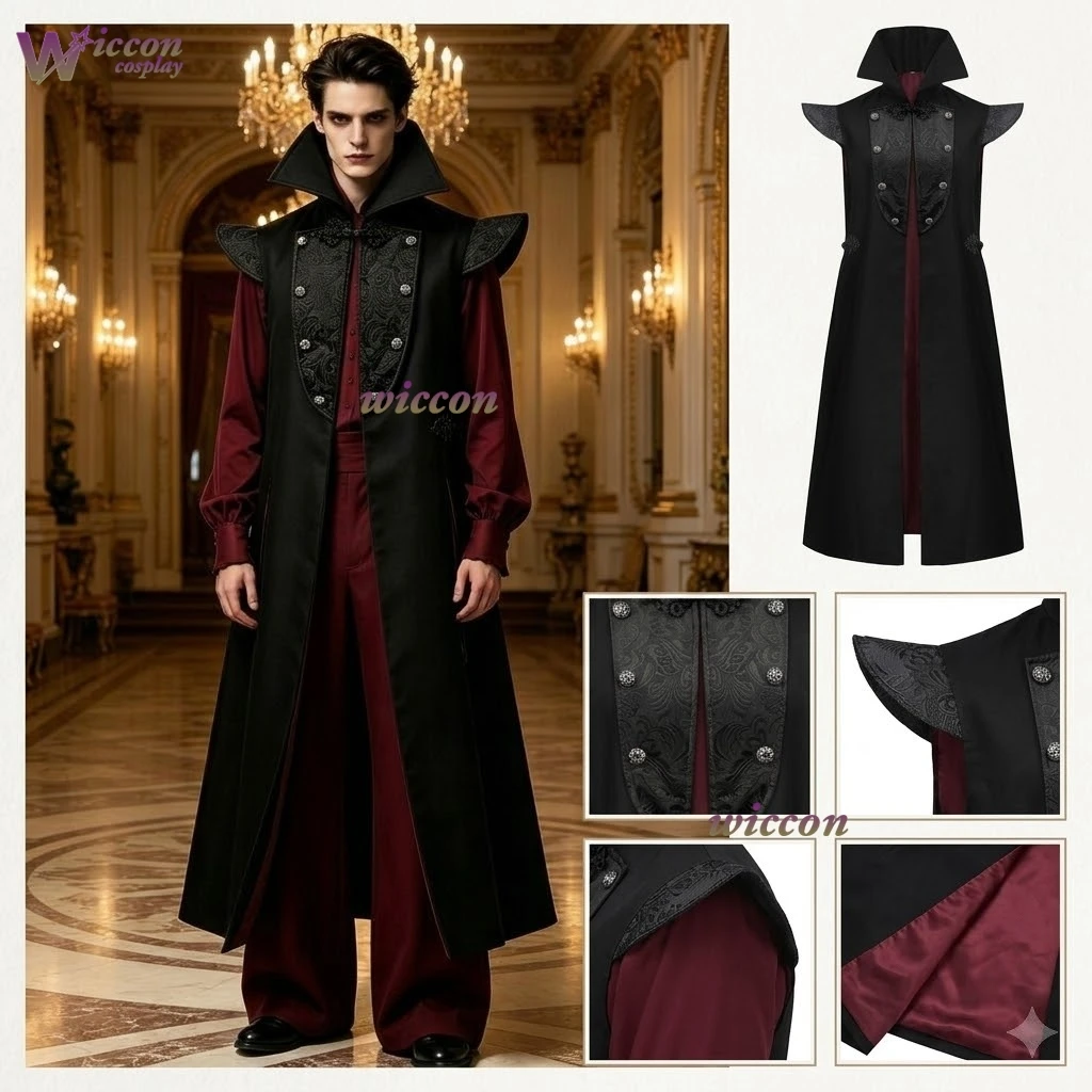 Cos C COS Vintage Gothic Long Trench Coat High Neck Dark Noblesse Outerwear For Stage Performance Daily Wear Halloween Cosplay
Cos C COS Vintage Gothic Long Trench Coat High Neck Dark Noblesse Outerwear For Stage Performance Daily Wear Halloween Cosplay