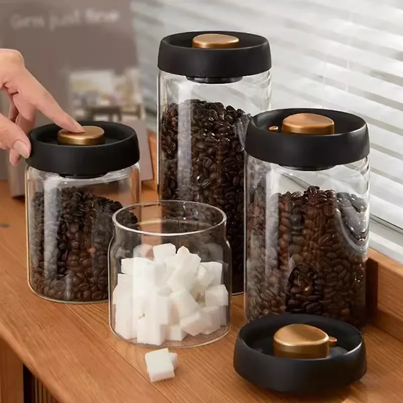 Coffee Bean Sealed Jar Moisture Proof Glass Storage Container for Tea Rice Peanut Kitchen
Coffee Bean Sealed Jar Moisture Proof Glass Storage Container for Tea Rice Peanut Kitchen