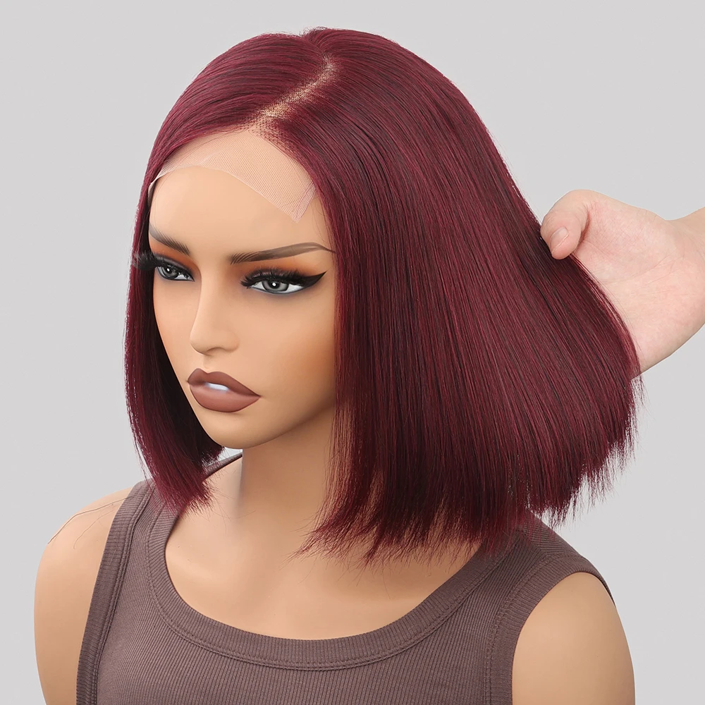 Glueless Bone Straight Short Bob 5x5 Lace Frontal 100% Human Hair Wigs With Drawstring Colored Brown Burgundy Lace Front Wigs
Glueless Bone Straight Short Bob 5x5 Lace Frontal 100% Human Hair Wigs With Drawstring Colored Brown Burgundy Lace Front Wigs