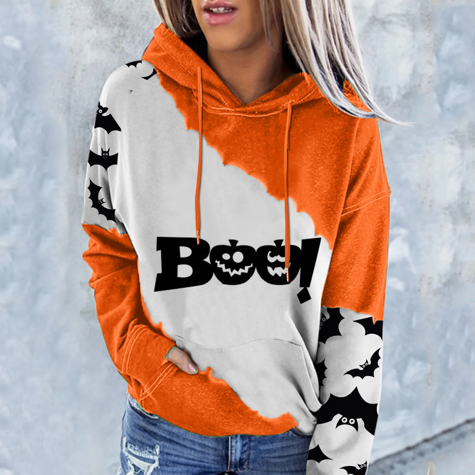 Sweatshirt Long Hoodie Halloween Pumpkin Print Hoodie Long Sleeve Drawstring Pullover Tops Loose Oversized Workout Hoodie Women
Sweatshirt Long Hoodie Halloween Pumpkin Print Hoodie Long Sleeve Drawstring Pullover Tops Loose Oversized Workout Hoodie Women