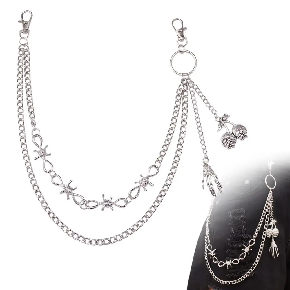 Модная готическая поясная цепочка с черепом в стиле хип-хоп Harajuku, многослойная джинсовая цепочка, хипстерская цепочка для брюк с кисточками Y2K для мужчин и женщин
Модная готическая поясная цепочка с черепом в стиле хип-хоп Harajuku, многослойная джинсовая цепочка, хипстерская цепочка для брюк с кисточками Y2K для мужчин и женщин