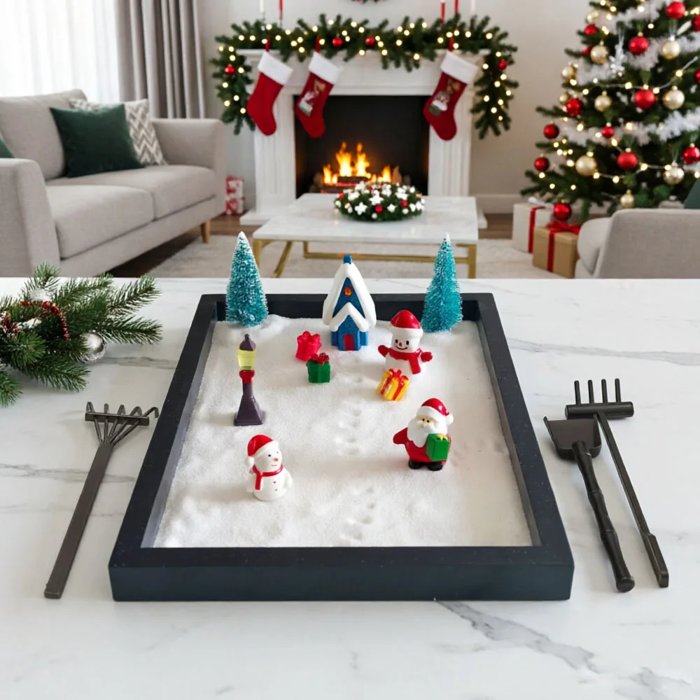 Christmas Holiday Mini Landscape – Santa’s Gift Delivery Scene with Snowmen, Trees & Cottage for Office or Living Room Decor
Christmas Holiday Mini Landscape – Santa’s Gift Delivery Scene with Snowmen, Trees & Cottage for Office or Living Room Decor