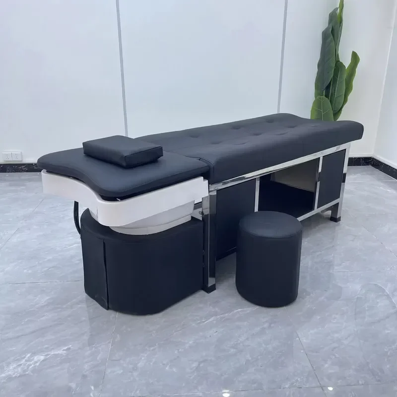 High End Black Shampoo Bed Water Recycling Salon Barber Spa Modern Salon Shop Shampoo Bed Massage Table Portable Beauty Bed
High End Black Shampoo Bed Water Recycling Salon Barber Spa Modern Salon Shop Shampoo Bed Massage Table Portable Beauty Bed