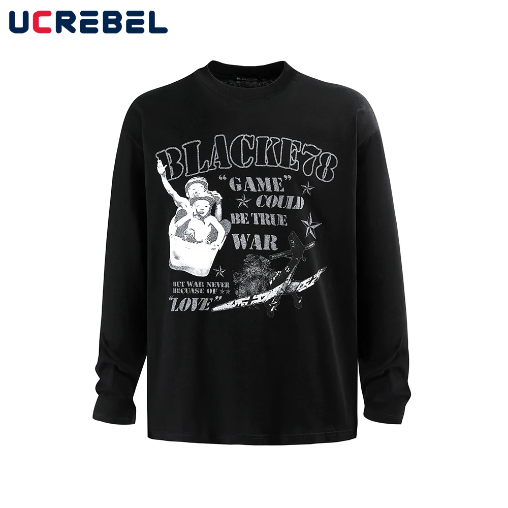 Retro Portrait Print T-shirt Mens Autumn High Street Loose Crew Neck Long Sleeve Cotton Tee Man Tshirt
Retro Portrait Print T-shirt Mens Autumn High Street Loose Crew Neck Long Sleeve Cotton Tee Man Tshirt