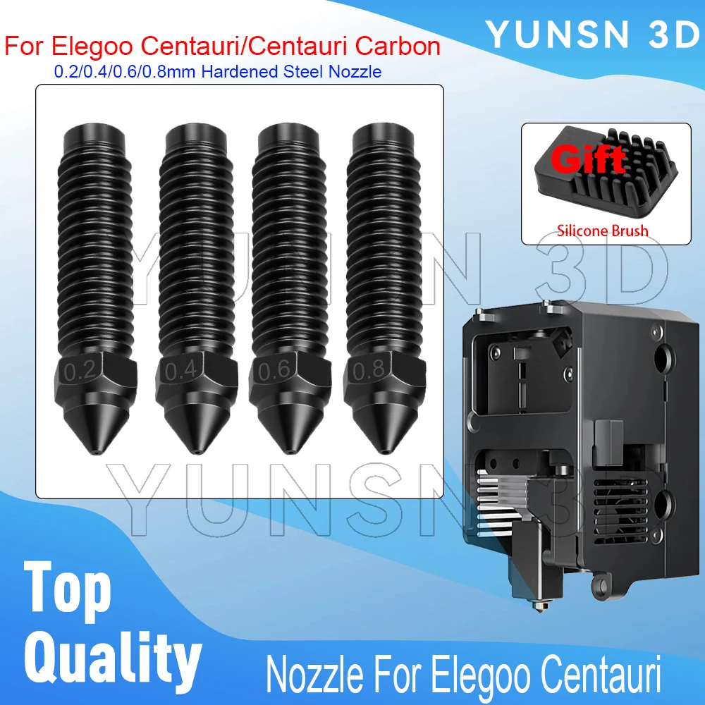 0.2/0.4/0.6/0.8mm Nozzle For Elegoo Centauri Hardened Steel Hotend Nozzles For Centauri Carbon 3D Printer Replacement Parts
0.2/0.4/0.6/0.8mm Nozzle For Elegoo Centauri Hardened Steel Hotend Nozzles For Centauri Carbon 3D Printer Replacement Parts
