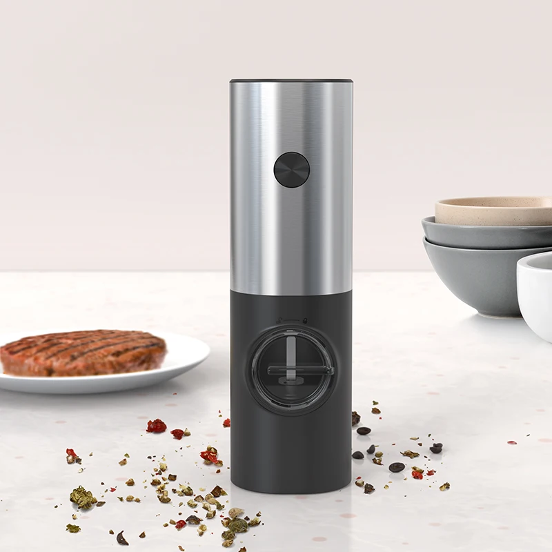 Electric Pepper Grinder Adjustable Coarseness Automatic Gravity Sensor Spice Mill Stainless Steel Battery Powered USB Charging
Electric Pepper Grinder Adjustable Coarseness Automatic Gravity Sensor Spice Mill Stainless Steel Battery Powered USB Charging