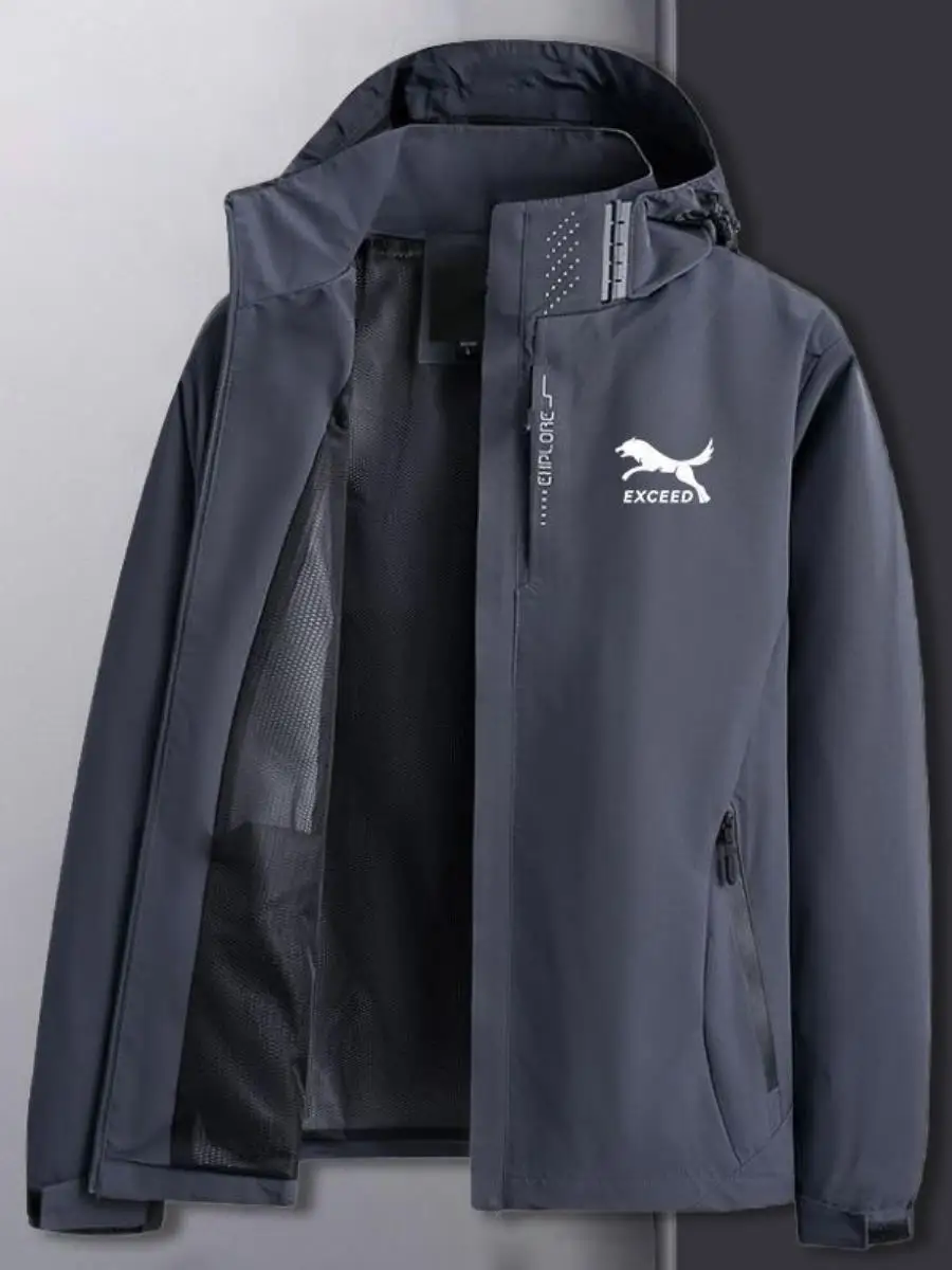 Men's Outdoor Windproof Waterproof Hooded Jaet Spring Autumn High End Dad Mountain Clothes Coat Stand Fit Casual Hiking
Men's Outdoor Windproof Waterproof Hooded Jaet Spring Autumn High End Dad Mountain Clothes Coat Stand Fit Casual Hiking