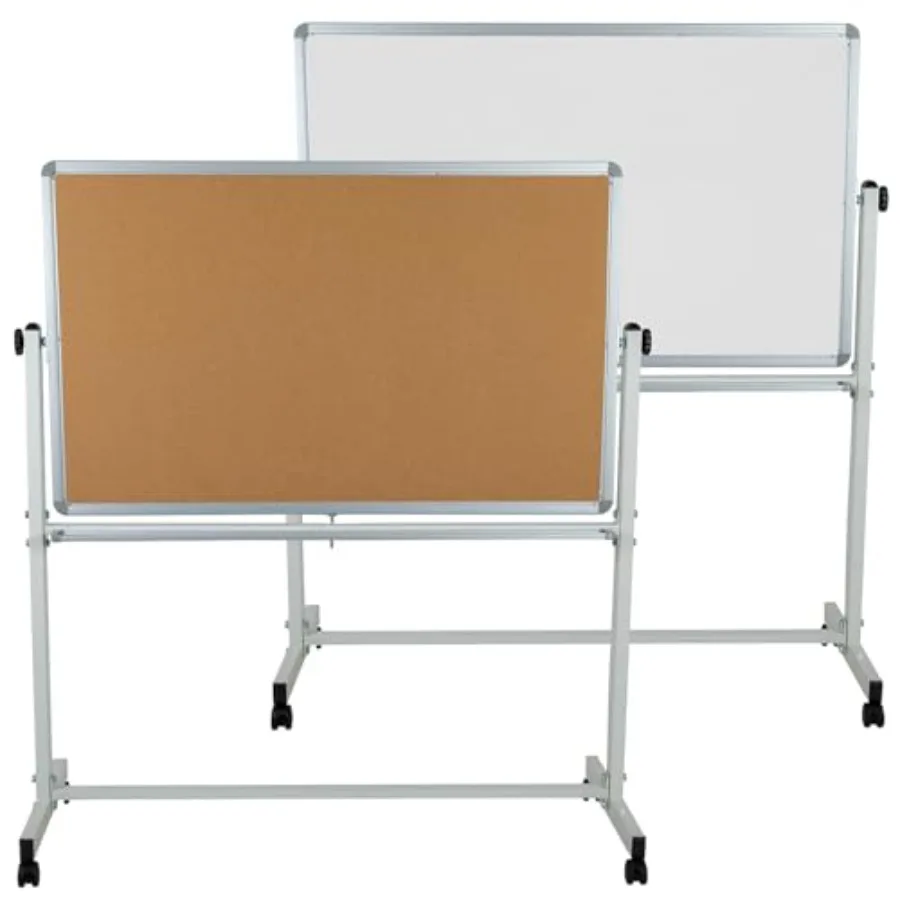 HERCULES Series 53"W x 59"H Reversible Mobile Cork Bulletin Board and White Board with Pen Tray
HERCULES Series 53"W x 59"H Reversible Mobile Cork Bulletin Board and White Board with Pen Tray