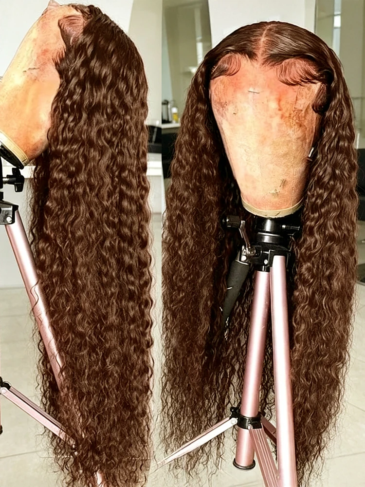 250% Density Chocolate Brown Water Wave Curly 13x4 Lace Frontal Wigs Brazilian Deep Wave Wigs Human Hair 40 44 Inch 13x6 HD Lace Frontal Wigs Human Hair For Women
250% Density Chocolate Brown Water Wave Curly 13x4 Lace Frontal Wigs Brazilian Deep Wave Wigs Human Hair 40 44 Inch 13x6 HD Lace Frontal Wigs Human Hair For Women