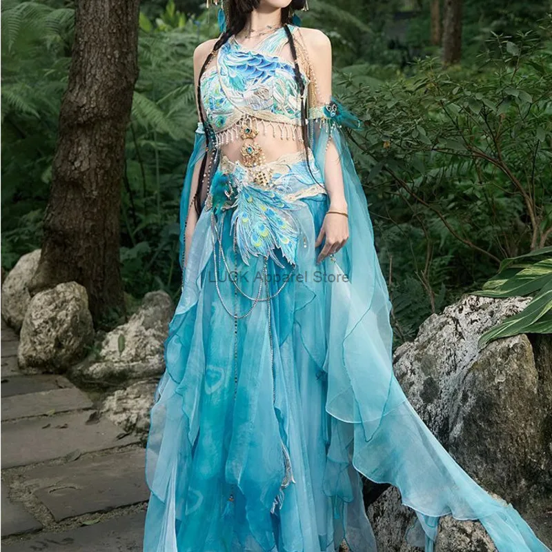 New Original Dress Exotic Mermaid Princess Gradual Print Embroidery Chinese Elements Fairy Cosplay Costume Hanfu Female Exotic
New Original Dress Exotic Mermaid Princess Gradual Print Embroidery Chinese Elements Fairy Cosplay Costume Hanfu Female Exotic