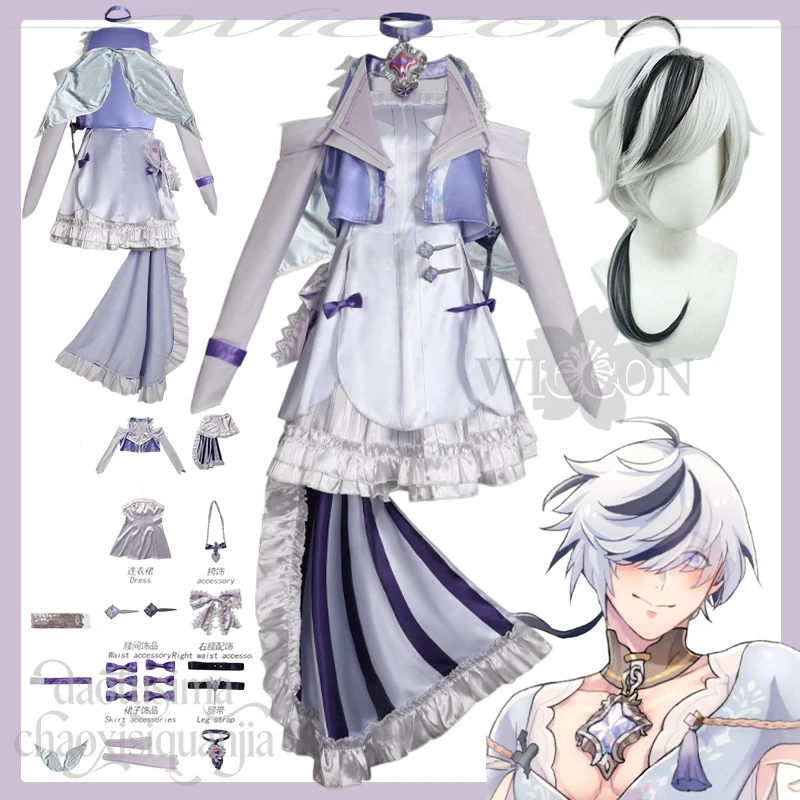 Blade Cosplay Anime Game NU: Carnival Costume Kawaii New Uniform Light Purple Long Train Sweet Lolita Cake Dress Wigs Halloween
Blade Cosplay Anime Game NU: Carnival Costume Kawaii New Uniform Light Purple Long Train Sweet Lolita Cake Dress Wigs Halloween