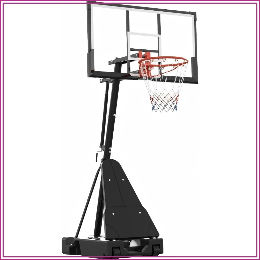 Portable Basketball Hoop 44/48 Inch Backboard, 4.92-10ft Adjustable Height, with Wheels for Court/Backyard/Driveway
Portable Basketball Hoop 44/48 Inch Backboard, 4.92-10ft Adjustable Height, with Wheels for Court/Backyard/Driveway