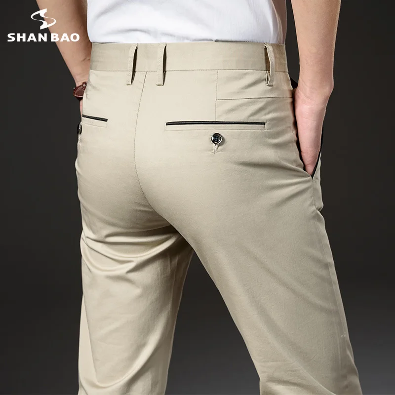 SHAN BAO 2022 Spring/Summer Brand 98% Cotton Elastic Thin Pants Business Casual Men's High Waist Lightweight Office Trousers
SHAN BAO 2022 Spring/Summer Brand 98% Cotton Elastic Thin Pants Business Casual Men's High Waist Lightweight Office Trousers