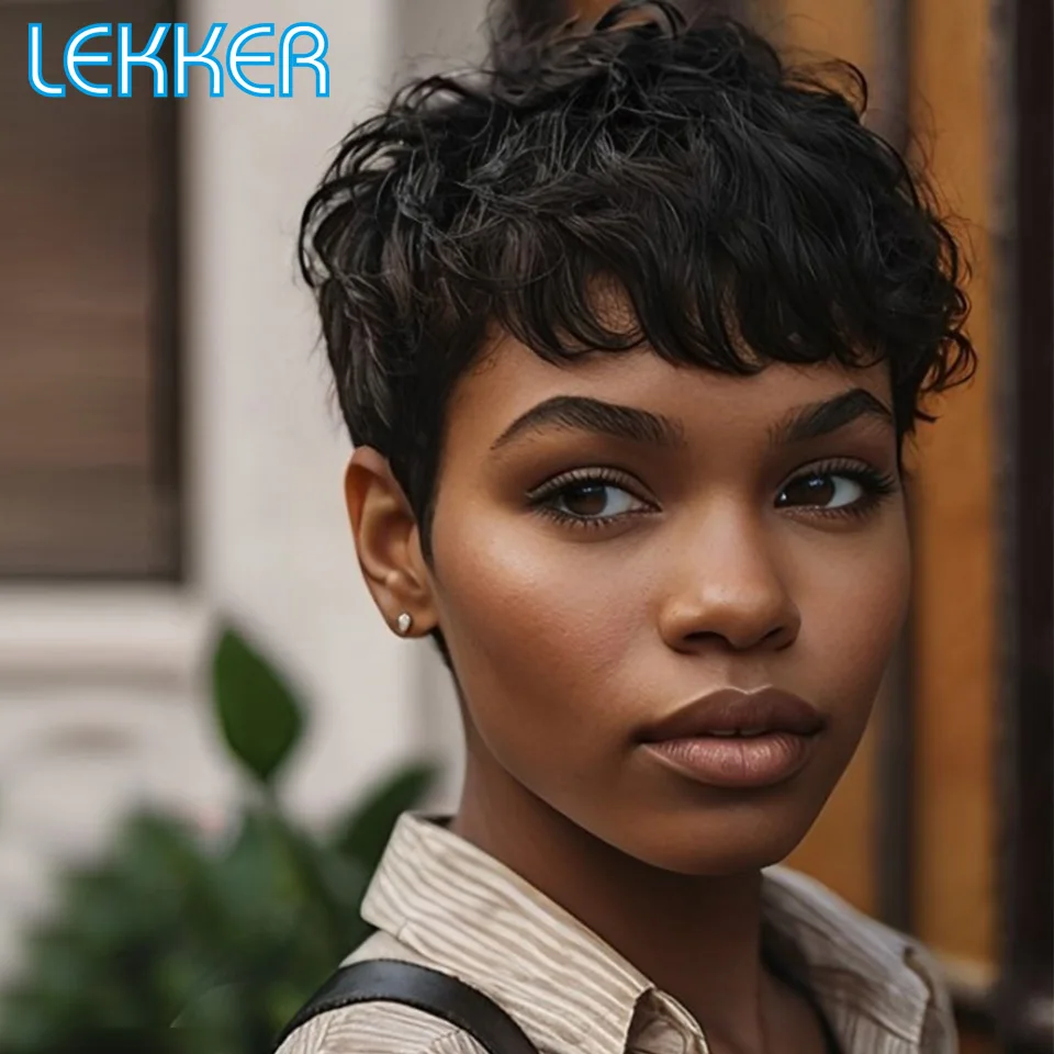 Lekker Короткий Pixie Curly Bob 100% Парик из натуральных волос для женщин Бразильские волосы Remy Натуральный темный полный машинный парик Ежедневный бесклеевой парик
Lekker Короткий Pixie Curly Bob 100% Парик из натуральных волос для женщин Бразильские волосы Remy Натуральный темный полный машинный парик Ежедневный бесклеевой парик