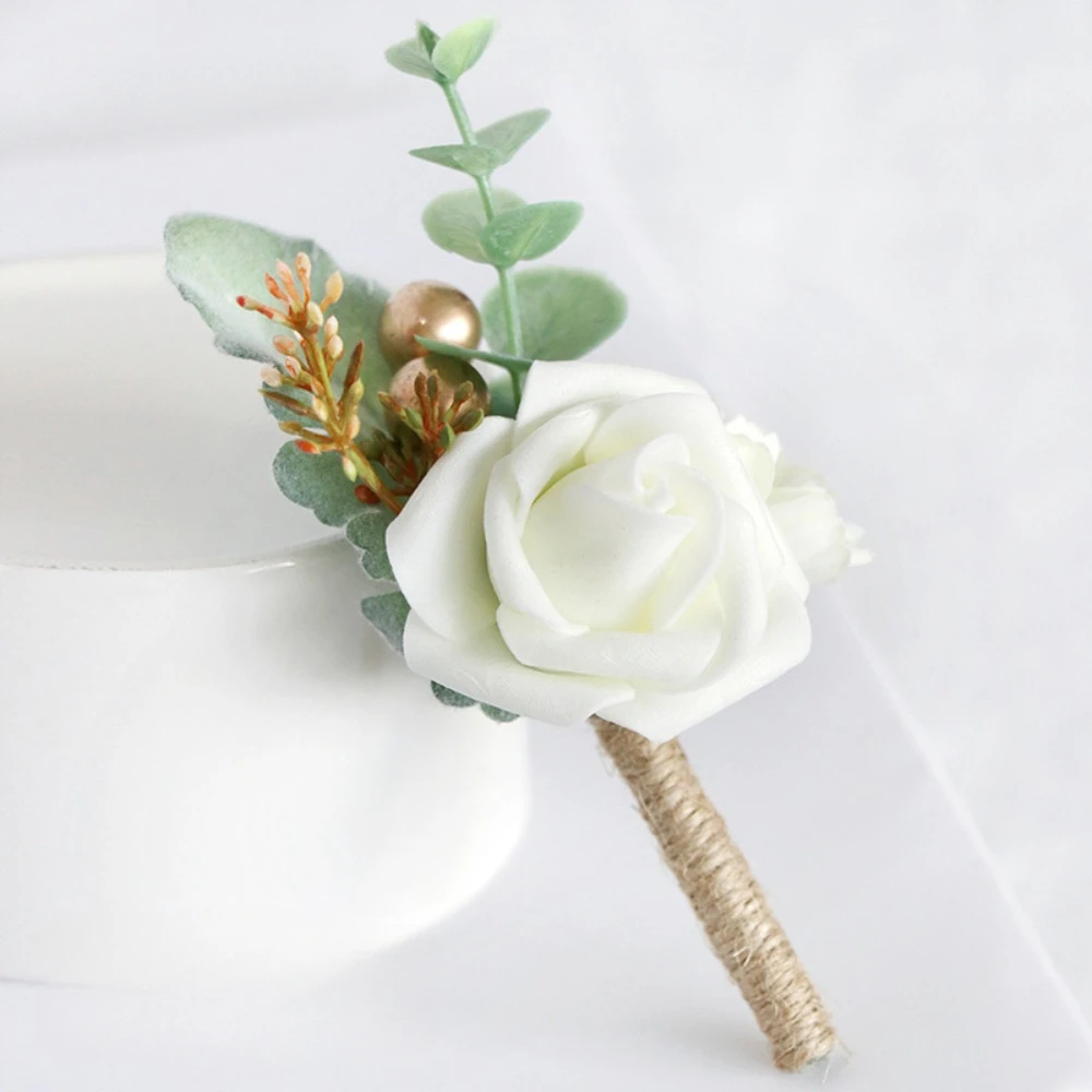 Boutonniere Flower Wrist Corsage Marriage Accessories Bridesmaid Artifical Silk Rose Leaves for Wedding Decoration
Boutonniere Flower Wrist Corsage Marriage Accessories Bridesmaid Artifical Silk Rose Leaves for Wedding Decoration