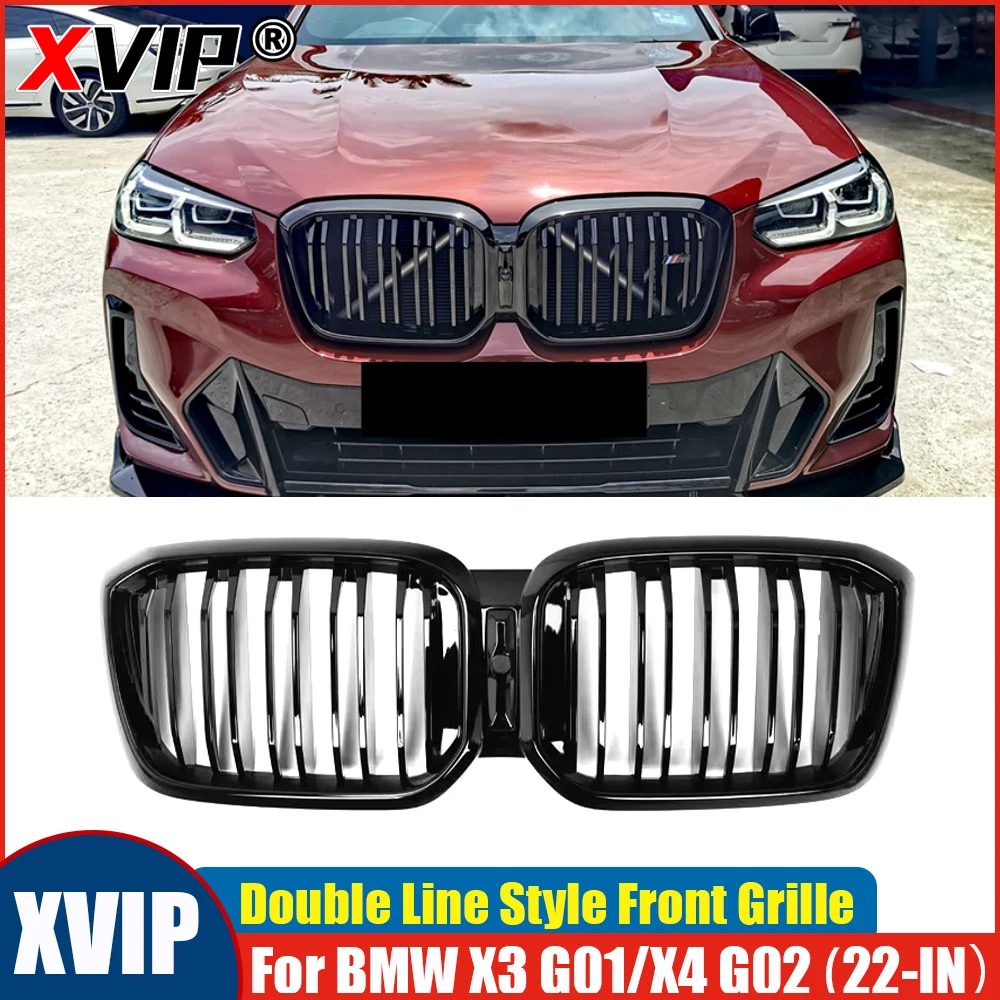 Решетка радиатора XVIP Double Line, черная, для BMW X3 G01 X4 G02 SUV, модели 2022-2024, аксессуары для автомобиля
Решетка радиатора XVIP Double Line, черная, для BMW X3 G01 X4 G02 SUV, модели 2022-2024, аксессуары для автомобиля
