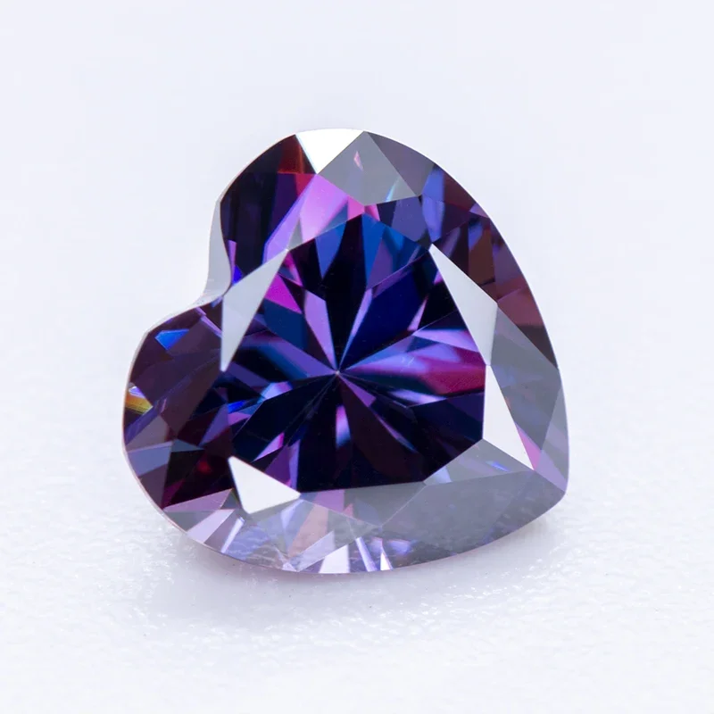 Moissanite Stone Heart Cut Imperial Purple Color Lab Lab Growth Diamond Test Passed Gemstone for Jewelry Making with Certificate
Moissanite Stone Heart Cut Imperial Purple Color Lab Lab Growth Diamond Test Passed Gemstone for Jewelry Making with Certificate
