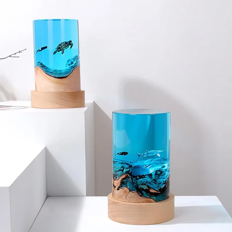 Ocean Micro Landscape Solid Wood Resin Home Decoration Crafts Ocean Turtle Whale Shark Diver Luminous Ornament
Ocean Micro Landscape Solid Wood Resin Home Decoration Crafts Ocean Turtle Whale Shark Diver Luminous Ornament
