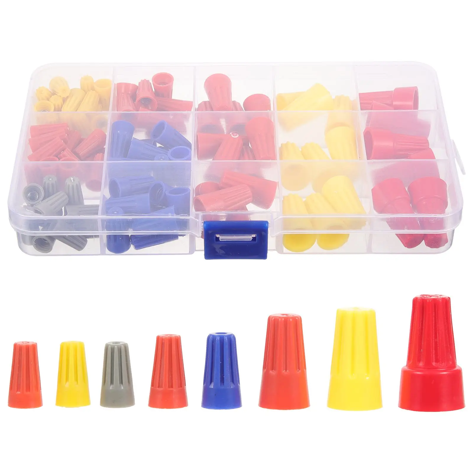 102 Pcs Threaded Crimp Cap Splice Connectors Electrical Line Plastic Spring Screw Splicing Nuts Reusable Color
102 Pcs Threaded Crimp Cap Splice Connectors Electrical Line Plastic Spring Screw Splicing Nuts Reusable Color