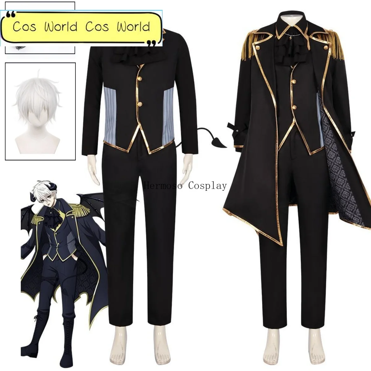 Anime Blue Lock Angel and Devil Nagi Cosplay Costume Black Uniform Halloween Christmas Party Clothes Props Full Set Wig Horns
Anime Blue Lock Angel and Devil Nagi Cosplay Costume Black Uniform Halloween Christmas Party Clothes Props Full Set Wig Horns