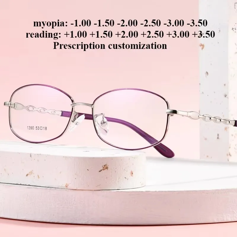 53-18 Новые женские полнокадровые сверхлегкие антисиние очки для чтения, линзы по рецепту для близорукости и астигматизма -0,50-1,00
53-18 Новые женские полнокадровые сверхлегкие антисиние очки для чтения, линзы по рецепту для близорукости и астигматизма -0,50-1,00