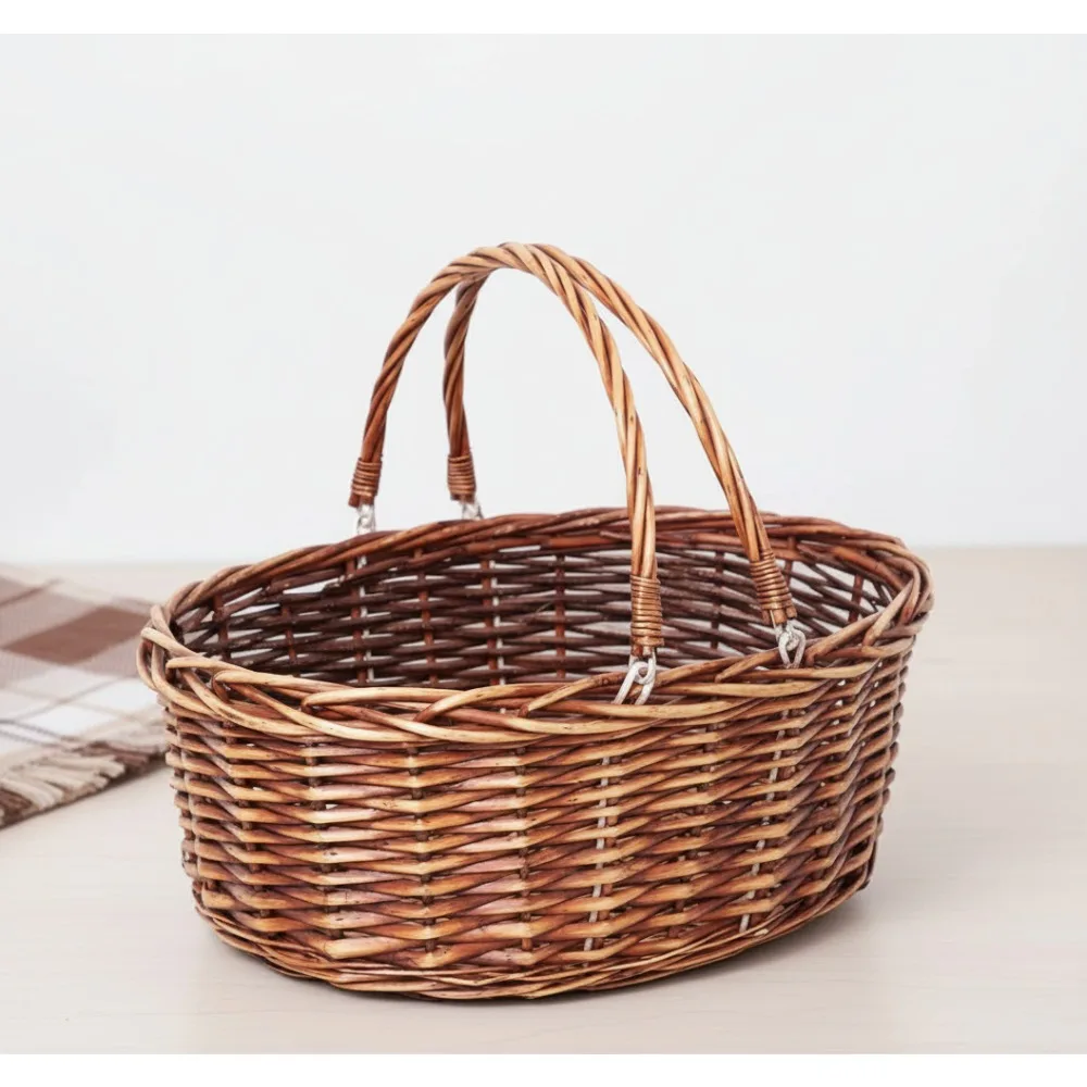 Большая плетеная корзина для пикника ручной работы со складной ручкой - хранилище, садовый урожай, пасхальная подарочная корзина
Большая плетеная корзина для пикника ручной работы со складной ручкой - хранилище, садовый урожай, пасхальная подарочная корзина