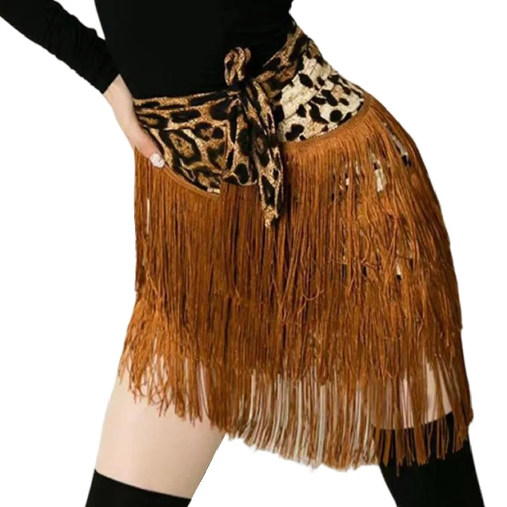 Tassel Latin Dance Skirt Three-Layer Leopard Print Ballroom Dance Skirt Chacha Dance Wear Professional Rumba Dance Skirt
Tassel Latin Dance Skirt Three-Layer Leopard Print Ballroom Dance Skirt Chacha Dance Wear Professional Rumba Dance Skirt