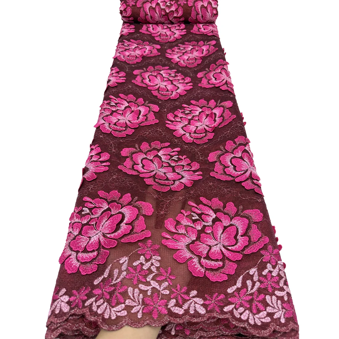 2026 New Arrival French Mesh Embroidered 3D Big Flower Multicolor Water Soluble Lace Fabric For Traditional Wedding Party Sewing
2026 New Arrival French Mesh Embroidered 3D Big Flower Multicolor Water Soluble Lace Fabric For Traditional Wedding Party Sewing