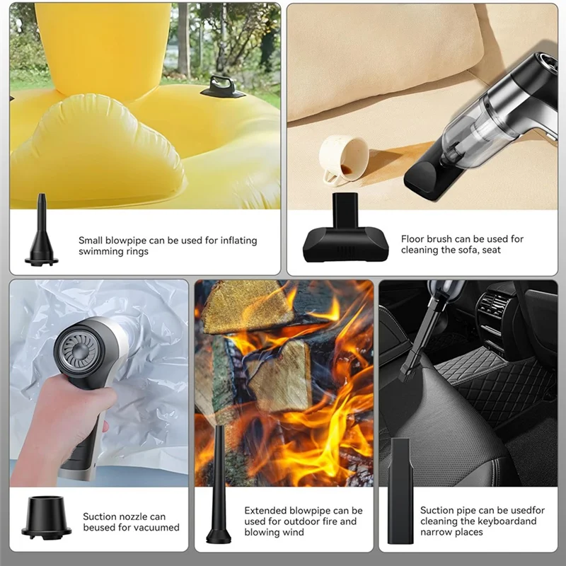 Мини-ручной пылесос Ручной беспроводной черный и серебристо-серый ABS Автомобиль 3-в-1 Многофункциональный бесщеточный двигатель со сжатым воздухом
Мини-ручной пылесос Ручной беспроводной черный и серебристо-серый ABS Автомобиль 3-в-1 Многофункциональный бесщеточный двигатель со сжатым воздухом