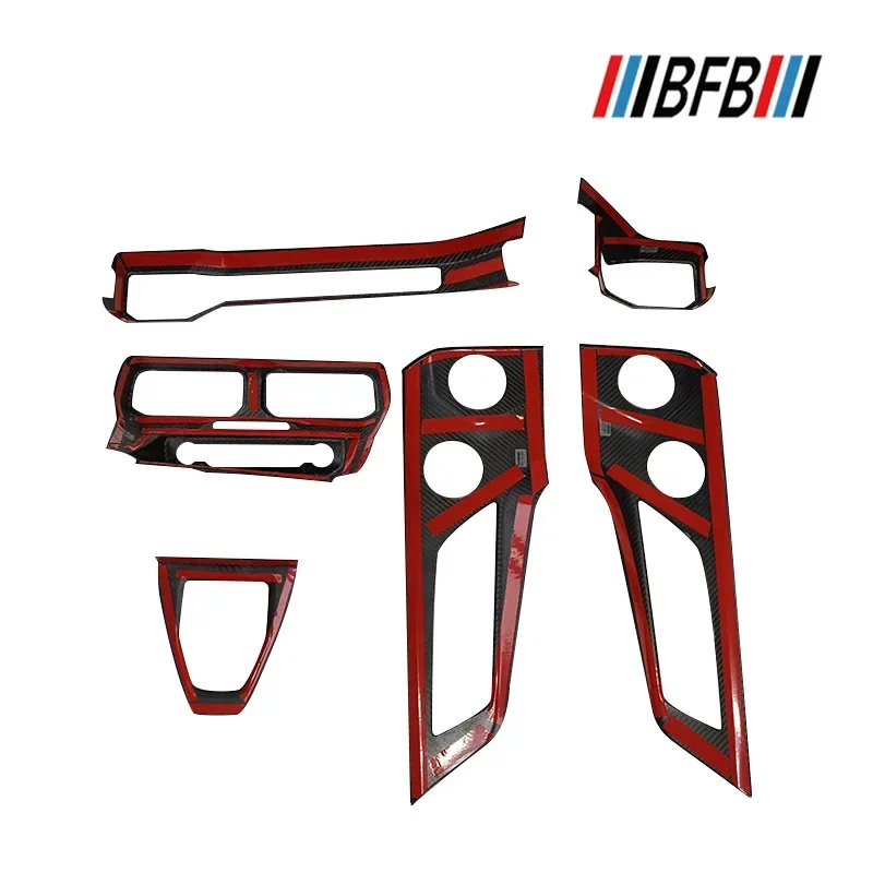 For Ford Mustang Real Dry Carbon Fiber Dashboard Trim Interior Door Panel Conditioning Air Tent Interior modification 24-26
For Ford Mustang Real Dry Carbon Fiber Dashboard Trim Interior Door Panel Conditioning Air Tent Interior modification 24-26