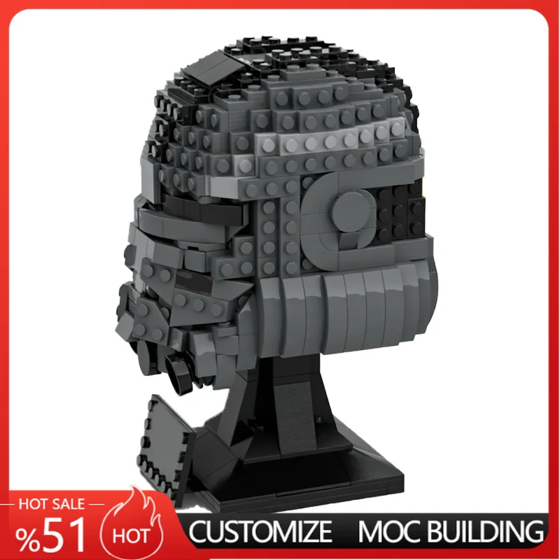 651PCS Echo Helmet Black Gray White Sci-Fi Soldier Head Model Custom Puzzle DIY Assembly Creative Building Blocks Popular Gift
651PCS Echo Helmet Black Gray White Sci-Fi Soldier Head Model Custom Puzzle DIY Assembly Creative Building Blocks Popular Gift