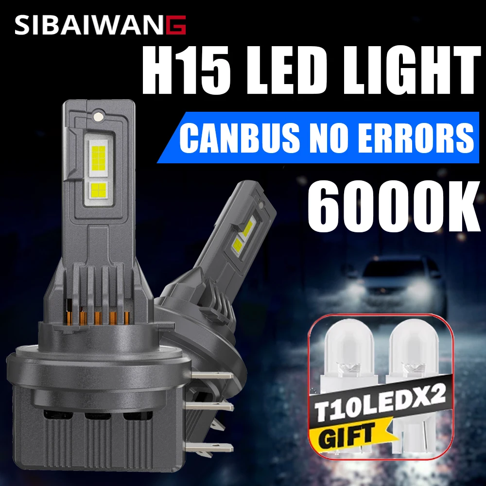 New H15 Car LED Headlight Bulbs For Golf 6 MK3 Canbus Lamps High Low Beam Car Daytime Running Lights DRL Super Bright Plug&Play
New H15 Car LED Headlight Bulbs For Golf 6 MK3 Canbus Lamps High Low Beam Car Daytime Running Lights DRL Super Bright Plug&Play
