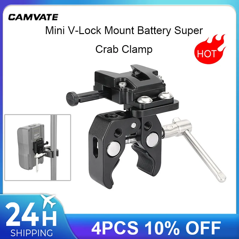 CAMVATE Mini V-Lock адаптер для аккумулятора V Mount быстросъемная пластина + Универсальный Супер Зажим для фотоэлементов
CAMVATE Mini V-Lock адаптер для аккумулятора V Mount быстросъемная пластина + Универсальный Супер Зажим для фотоэлементов