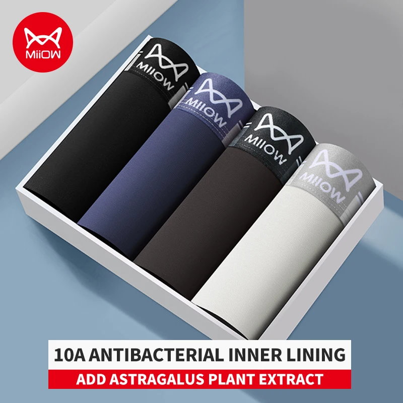 MiiOW 4Pcs Comfortable Cotton Men Underwear Boxers 10A Antibacterial Men's Panties Man Boxers Briefs Mens Breathable Underpants
MiiOW 4Pcs Comfortable Cotton Men Underwear Boxers 10A Antibacterial Men's Panties Man Boxers Briefs Mens Breathable Underpants