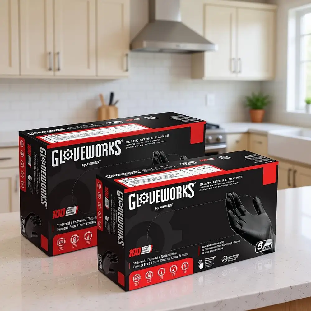 Disposable Nitrile Gloves 5 Mil, Powder-Free, Food-Safe, Textured Industrial Gloves
Disposable Nitrile Gloves 5 Mil, Powder-Free, Food-Safe, Textured Industrial Gloves