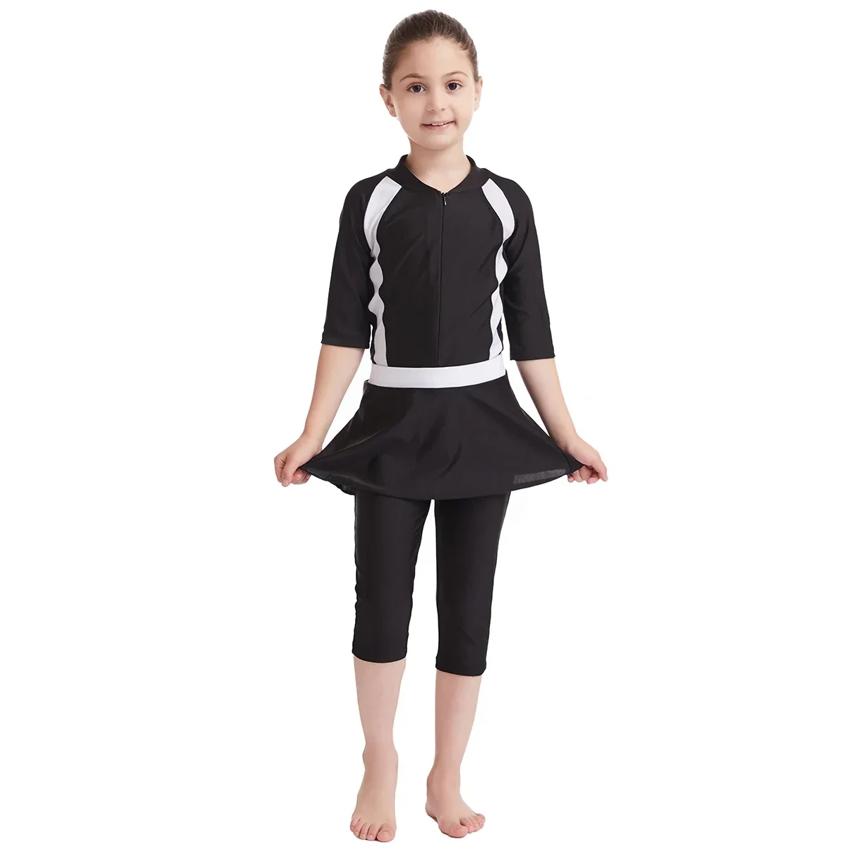 Muslim Girls Burkinis Muslimah Swimwear 3Pcs Children Full Covered Diving Swimming Beach Wear (Cap+Bodysuits+Dress) Swimsuits
Muslim Girls Burkinis Muslimah Swimwear 3Pcs Children Full Covered Diving Swimming Beach Wear (Cap+Bodysuits+Dress) Swimsuits