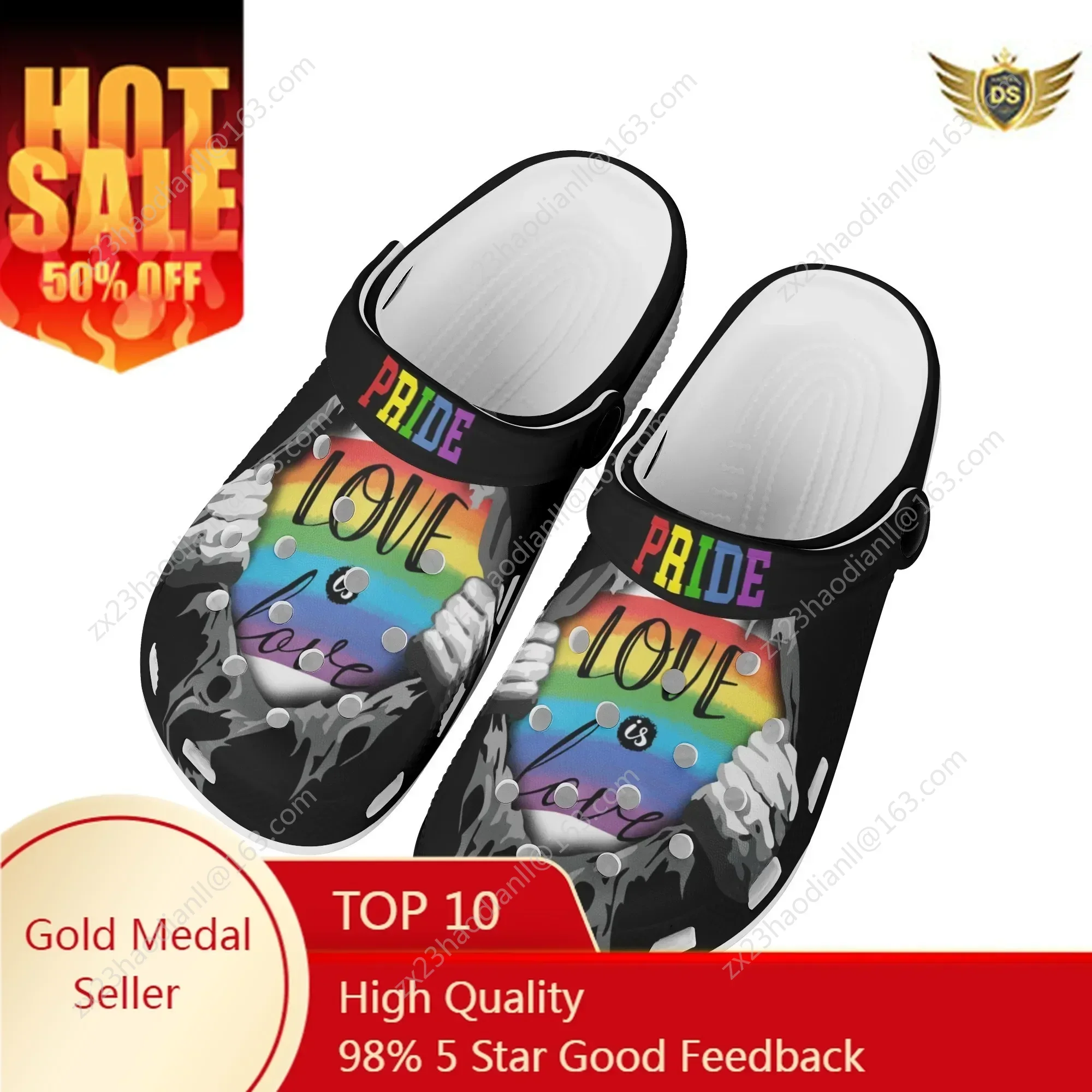 Outdoor Sandals Women Love Is Love Pride LGBT Print Casual Flat Slippers Summer Comfortable Non-slip Garden Shoes Heel Strap New
Outdoor Sandals Women Love Is Love Pride LGBT Print Casual Flat Slippers Summer Comfortable Non-slip Garden Shoes Heel Strap New