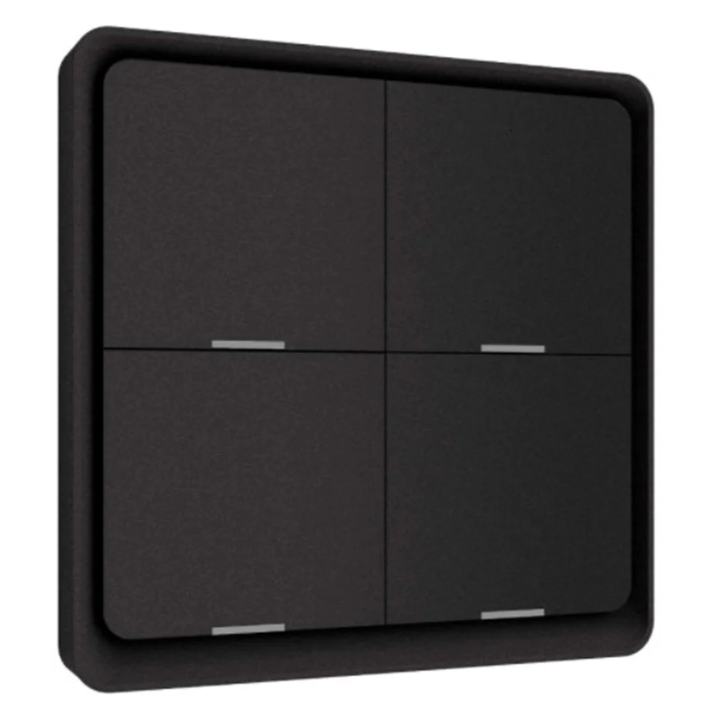 B02B-4 Gang для Tuya ZigBee Wireless 12, переключатель сцены, кнопочный контроллер, сценарий автоматизации с питанием от батареи, черный
B02B-4 Gang для Tuya ZigBee Wireless 12, переключатель сцены, кнопочный контроллер, сценарий автоматизации с питанием от батареи, черный