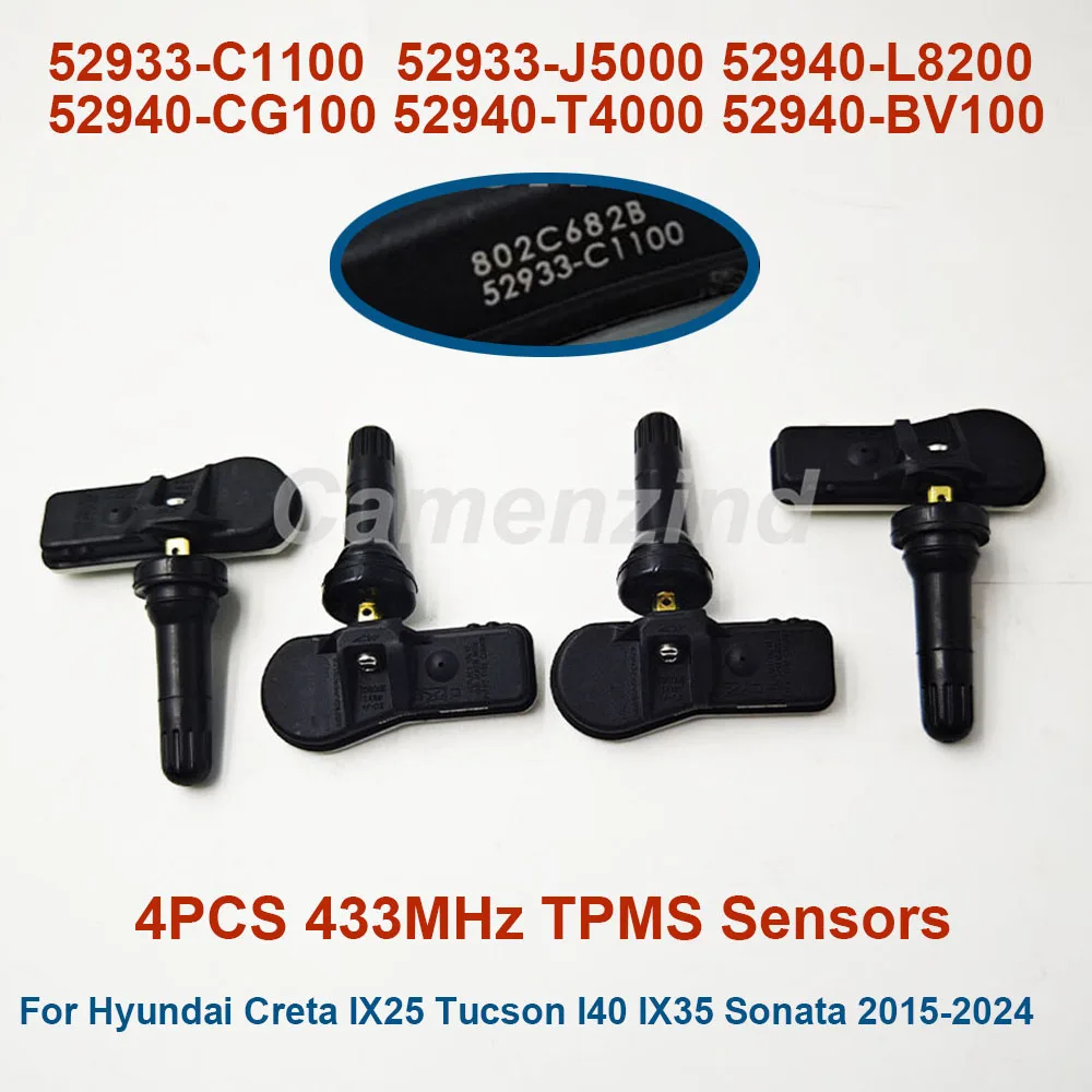 4Pcs TPMS Tire Pressure Monitor Sensor 52933-C1100 52933C1100 For H-yundai Creta IX25 I40 IX35 Tucson Sonata 2014-2020 for K-ia
4Pcs TPMS Tire Pressure Monitor Sensor 52933-C1100 52933C1100 For H-yundai Creta IX25 I40 IX35 Tucson Sonata 2014-2020 for K-ia