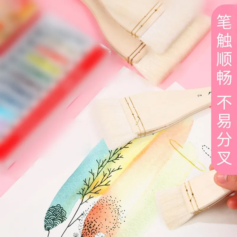 1pc wool brush watercolor shading pen Flat head Chinese painting board brush Watercolor painting brush pen Art special brush
1pc wool brush watercolor shading pen Flat head Chinese painting board brush Watercolor painting brush pen Art special brush