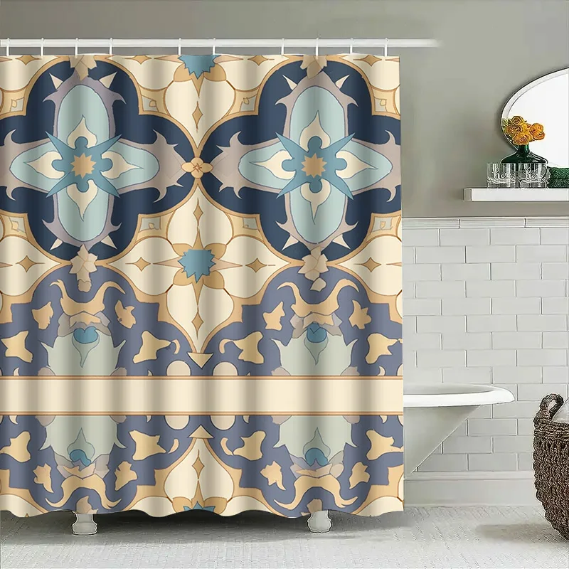Роскошная занавеска для душа с геометрическим синим и бежевым узором, домашний декор, аксессуары для ванной комнаты, занавески для ванной от домашнего сада на AliExpre
Роскошная занавеска для душа с геометрическим синим и бежевым узором, домашний декор, аксессуары для ванной комнаты, занавески для ванной от домашнего сада на AliExpre