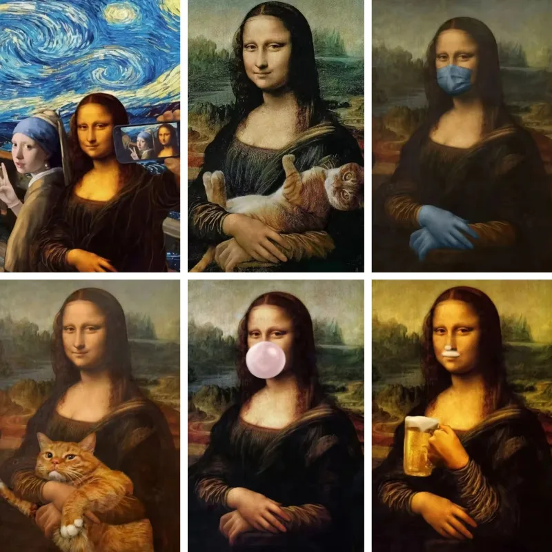 Funny Mona Lisa with Cat Bubble Posters and Prints Mona Lisa Wall Art Paintings Bar Hotel Canvas Painting Mural Room Decor
Funny Mona Lisa with Cat Bubble Posters and Prints Mona Lisa Wall Art Paintings Bar Hotel Canvas Painting Mural Room Decor