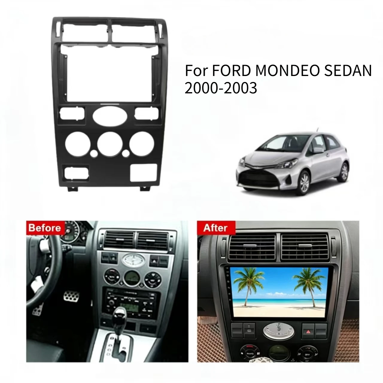2 Din 9 Inch Car Frame Mounts Fascia Panel for FORD MONDEO SEDAN 2000-2003 Car Radio GPS Fascia Frame
2 Din 9 Inch Car Frame Mounts Fascia Panel for FORD MONDEO SEDAN 2000-2003 Car Radio GPS Fascia Frame