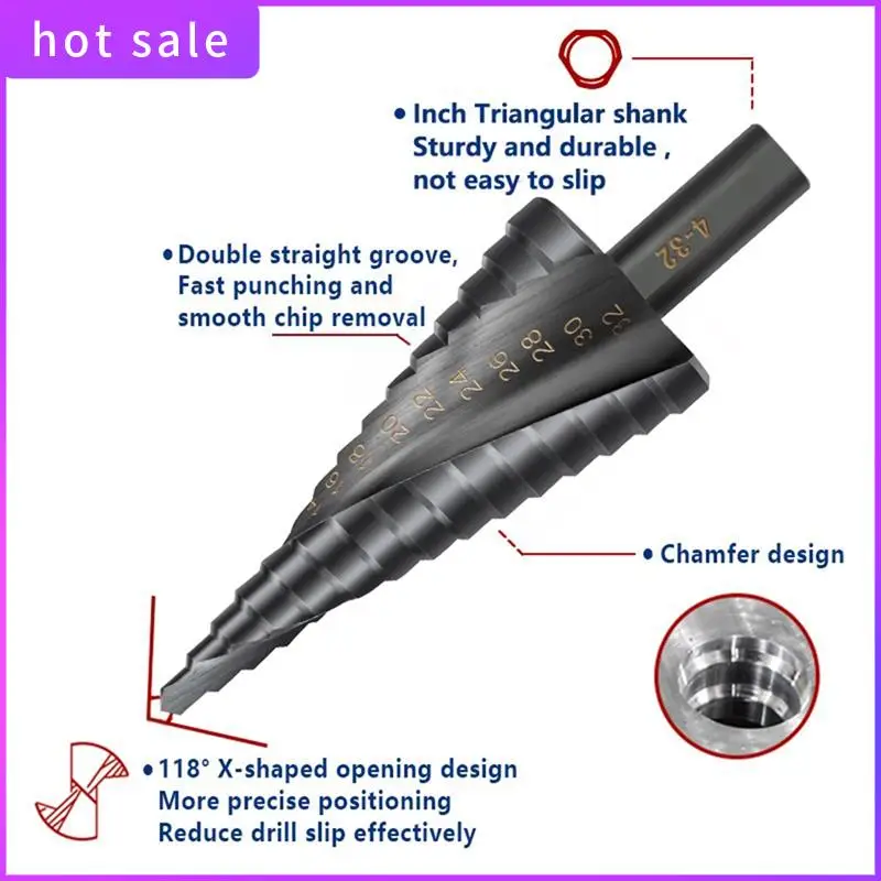 3 Pieces Of Metal Hole Drilling Tools With Auger Bit Metric Step Drill Bit Metal Drill Bits For Steel (4-12/20/32Mm)
3 Pieces Of Metal Hole Drilling Tools With Auger Bit Metric Step Drill Bit Metal Drill Bits For Steel (4-12/20/32Mm)