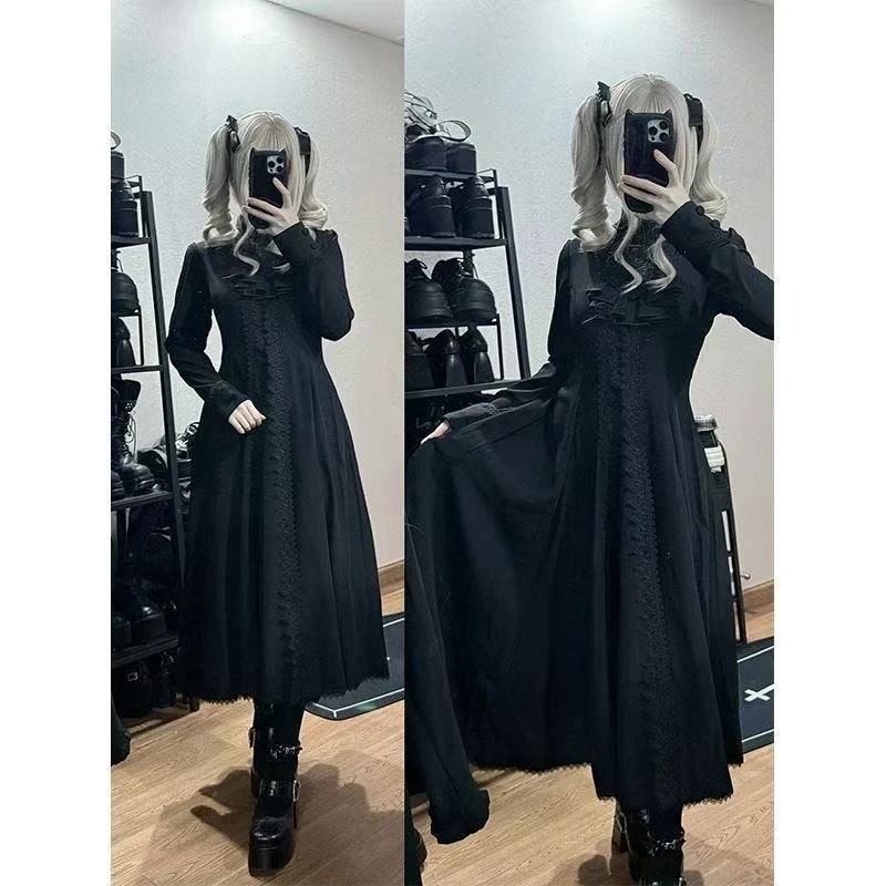Готические темные академические тонкие комплекты платьев 2000-х годов, женские шикарные кружевные шаль + длинные платья, новые модные винтажные осенние комплекты из двух предметов 2025
Готические темные академические тонкие комплекты платьев 2000-х годов, женские шикарные кружевные шаль + длинные платья, новые модные винтажные осенние комплекты из двух предметов 2025